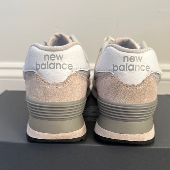 New Balance Classics Cream and White Athletic Shoes - Picture 7 of 10
